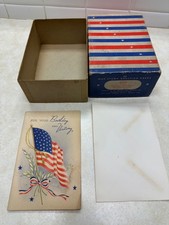 1942 US War Stamp Greeting Card Birthday & Victory W/Original Box picture