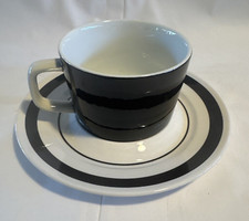 Mikasa Mediterrania Tuxedo 4048-BK Cup and Saucer Set(s) Black and White picture
