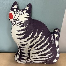 Vintage B Kliban Fat Cat Kiss Plush Lips Throw Pillow Stuffed Animal Rare 13X10” picture