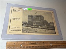 Antque 1910 Atlantic City NJ  Chalfonte Hotel Picture Ad History Beach House Old picture