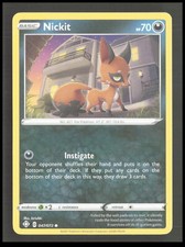 Nickit 047/072 Common SWSH01 Sword & Shield Base Set Pokemon TCG Card CB-1-2-C-1 picture
