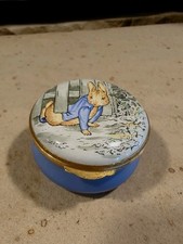 Vintage Crummles Trinket Box Beatrix Potter Peter Rabbit Enamel England picture
