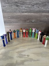 Lot of 16 Pez Dispensers Various Characters With Feet Excellent Condition  picture