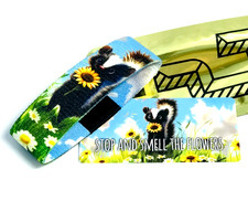 ZOX *STOP AND SMELL THE FLOWERS* Silver Strap Small Goldie Mys Wristband w/Card picture