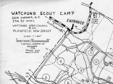 Boy Scouts of America Watchung Area Council Scout Camp Troop 300 MAP RARE BSA picture
