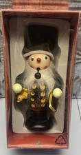 Vintage Xmas German Erzgebirge Wd Incense Smoker (Räuchermann) Bird Hunter/RARE picture