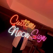 Custom LED Neon LOGO Sign Customized Name Personalize Bar Light Home Decor Wall picture