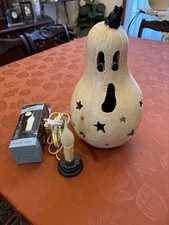 Rare Vintage Salem Collection Pumpkin Ghost Gourd Halloween Collectible picture