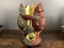 1920's SATSUMA MORIAGE GILDED 3 DANCING FROGS SPILL VASE 8