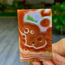 37G Rare Natural Gobi Agate eye Raw Stone/Crystal Palm Stone Madagascar picture