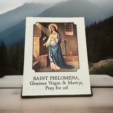 1952 St Philomena Paper Prayer Novena Catholic Imprimatur Le Blond New 4” X 5.5 picture