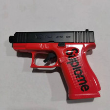 Mini Creative Gun Shaped Gas Lighter Windproof Blue Flame Non Firing Metal Light picture