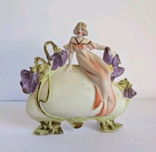 Antique German Bisque Figural Planter 5