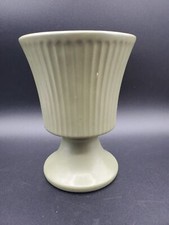 Mcm McCoy pottery Footed Pedestal planter vase Sage Green picture