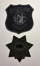 CALIFORNIA CA STANISLAUS COUNTY SHERIFF DEPT SUBDUED SWAT 2 PATCH SET #D62 picture