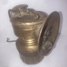 Antique Guy's Dropper Brass Carbide Mining  Lantern Shanklin Mfg. Co. Illinois picture