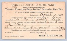 J95/ Toledo Ohio Postcard c1889 John Shepler Trunks Bags Store 186 picture