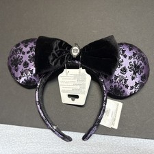 BNWT Disney The Haunted Mansion Wallpaper Minnie Mouse Ear Headband picture