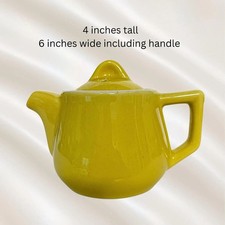 Vintage Hall Yellow Ceramic Individual Teapot with Lid Retro Pottery Kitchen picture