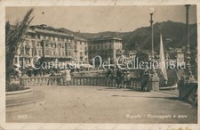 1938 RAPALLO promenade a mare Genoa postcard picture