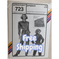 Stretch & Sew 723 Jumpsuit Sewing Pattern Women Bust 30-46 Uncut Factory Folded picture