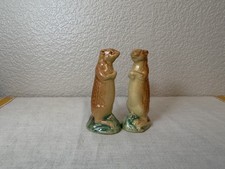 Vintage ROSEMEADE POTTERY North Dakota PRAIRIE DOGS Salt & Pepper SHAKERS Set picture