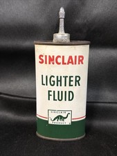 Rare Sinclair Lighter Fluid Lead Top Oiler 4oz. Can With Lid Empty picture