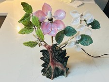 Vintage MCM Richard Singer Glass Flower Lamp Hull Pottery Giraffe Base 115 1950s picture