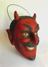 Cody Foster Halloween Mischievous Devil Candy Bucket 8'' Tall Paper Mache picture