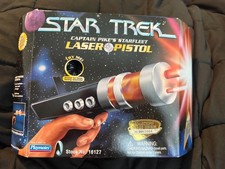 Vintage 1997 Playmates Star Trek Captain Pike Laser Pistol 1066, NOT WORKING, picture