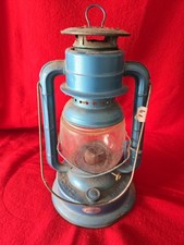 Vintage Dietz No 90 D-Lite Blue Metal Lantern No. 30 E Globe picture