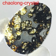 29.5CTS BRENHAM PALLASITE METEORITE RARE OLIVINE METEORITE/USA CA0617 picture