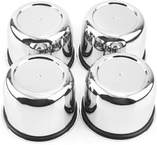 4 Pack 3.03Inch Wheel Center Caps Plastic Push through Center Caps Chrome Hub Ca picture