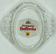 Vintage German Beer Gtuttgarter Hofbrau Glass Cigarette Cigar Ashtray picture
