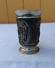 Vintage Frieling Zinn Pewter Embossed Cup ~5” Tall  picture
