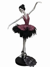 NEW Bella Lux Skeleton Ballerina Pink Glitter Tutu Día de Los Muertos Decor 11