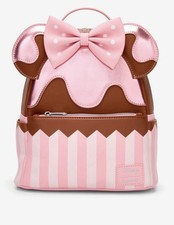 Loungefly Disney Minnie Strawberry Chocolate Cupcake Mini Backpack picture