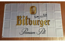 Beer Bitburger flagge 3x5ft 90x150cm sign Glass 0.5 German Tall Brewery Germany picture