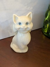 Vintage Avon Blue-Eye Rhinestone Cat Kitty Cologne Bottle picture