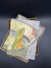 9 Blank Cards, Painting Of Garden Frog With Envelopes picture