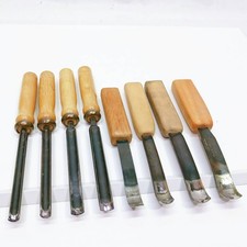Hiro-Sada 弘貞 Japanese Wood Carving Chisel 8pcs Woodworking Vintage Japan BG063 picture
