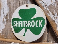 VINTAGE SHAMROCK PORCELAIN SIGN OLD 6