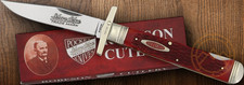Robeson Swing Guard Folding Knife Mirror Stainless Blade Jigged Bone Handle picture