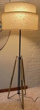 Vintage Modeline Floor Lamp Mid Century Modern Wood Metal Atomic Era Lighting picture