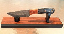 Knife Display Case Fixed Wood Stand Dagger Bowie EDC Blade Bayonet Sword Holder picture