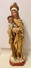 Our Lady Mary Star of the Sea Hand Painted 10.5