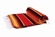 Traditional Mexican Blanket Serape Striped Sunset Red Orange Baja Tapestry Boho picture