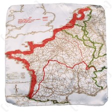 WW2 British Escape Map Handkerchief - Western Europe and major Towns and Cities picture