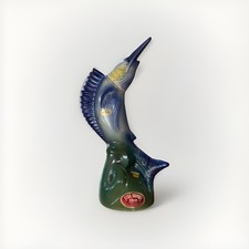 Vintage 1970 Ezra Brooks THE SAILFISH Whiskey Bottle Iridescent Glaze - Repaired picture