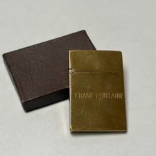 Vintage Slim Thin Solid Brass Cigarette Lighter Frank Fontaine Unfired Award picture